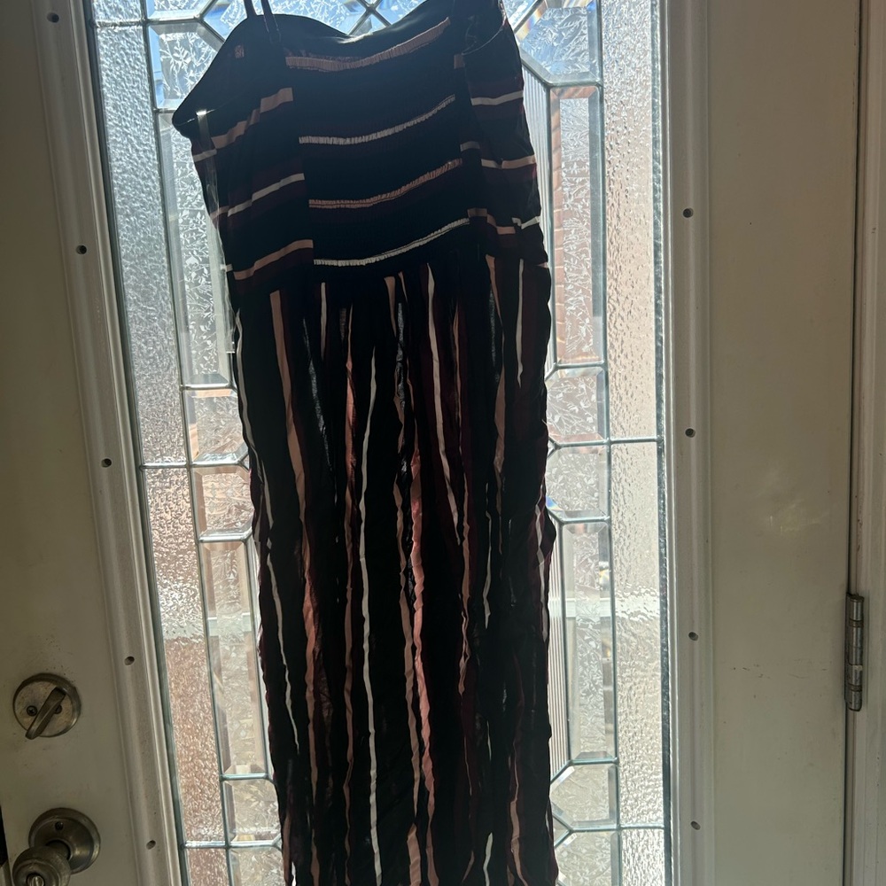 Striped Black and Pink Women's Skirt